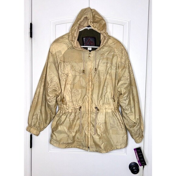 Mobius Windbreaker Jacket Hooded Women's 12 Adult Full Zip Up Yellow - Picture 1 of 10